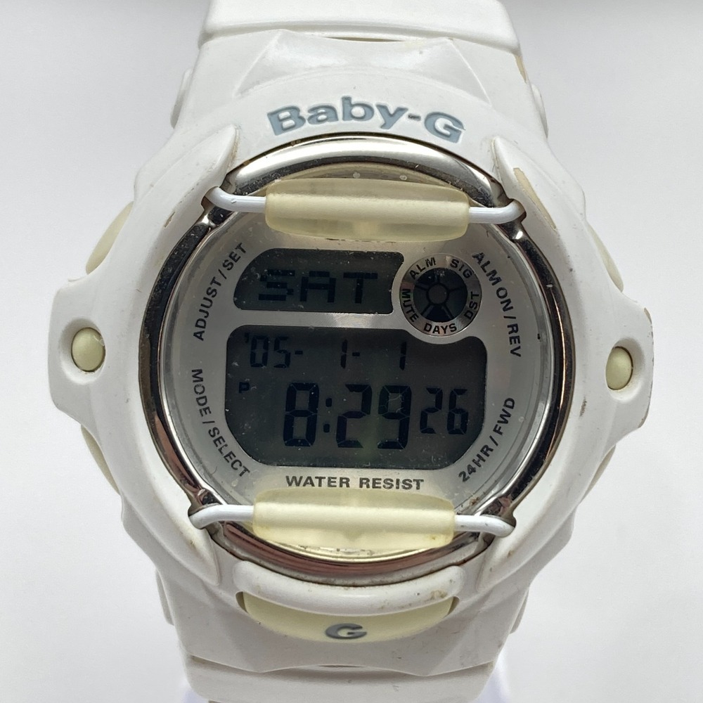 Casio Baby-G Womens Watch White Digital 3252 BG-169R World Time New Battery 8.5"